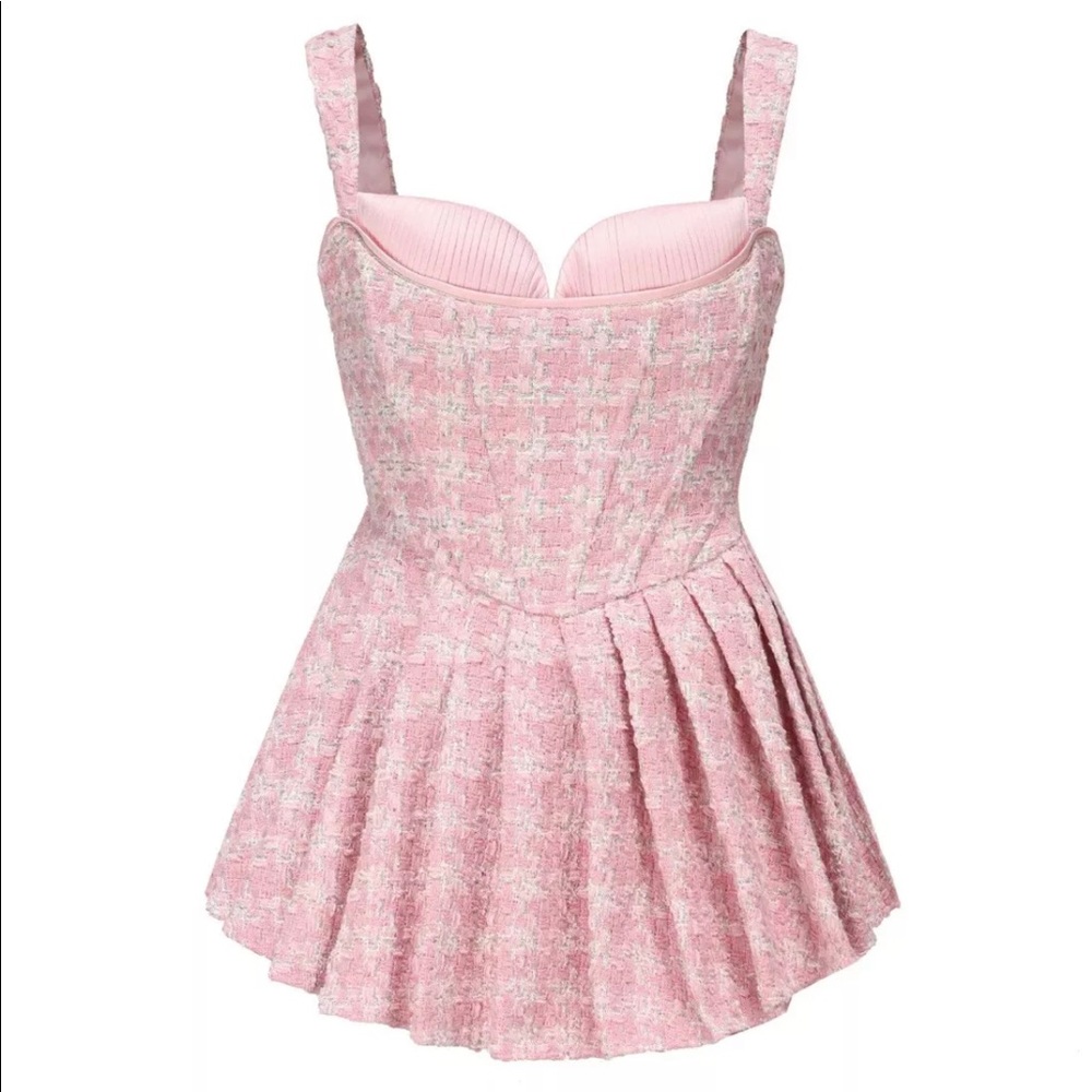 Nana Jacqueline Tweed Pink Dress